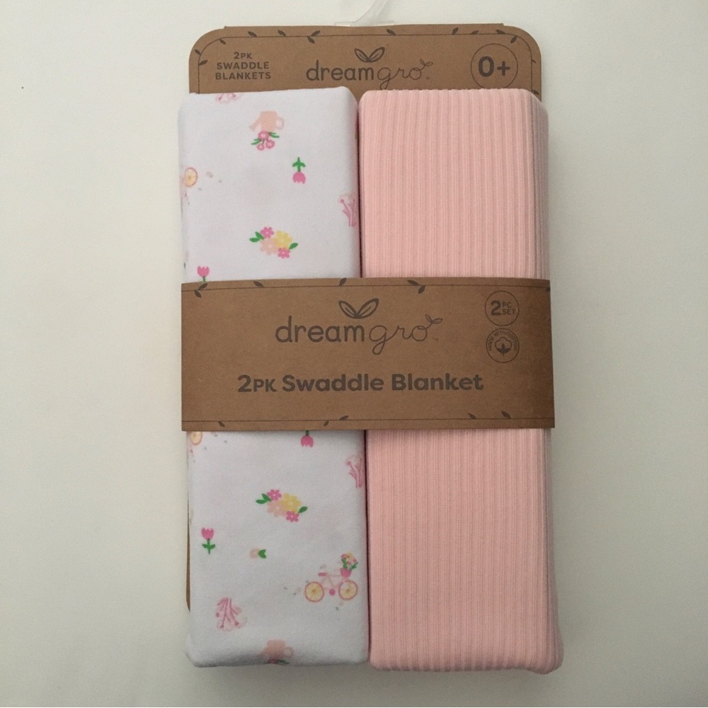 Baby Blankets Multi-use Pink and Floral Soft Cozy Stretch NEW | DreamGro